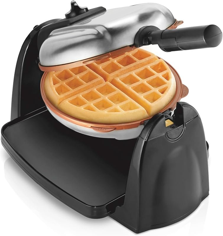 Hamilton Beach Belgian Waffle Maker with Removable Ceramic Nonstick Pl