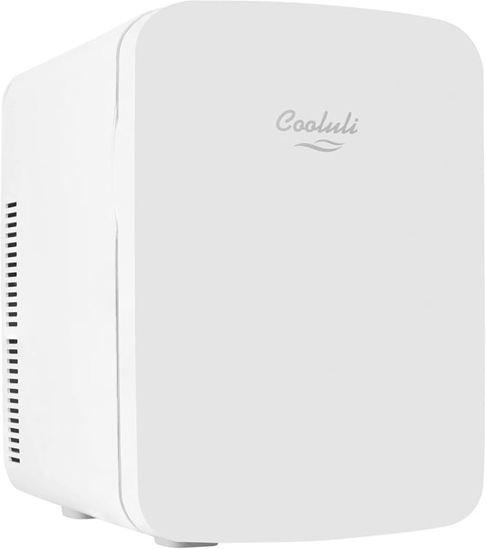 Cooluli 15L Portable Mini Fridge & Warmer, 12V AC/DC, White, for Bedro