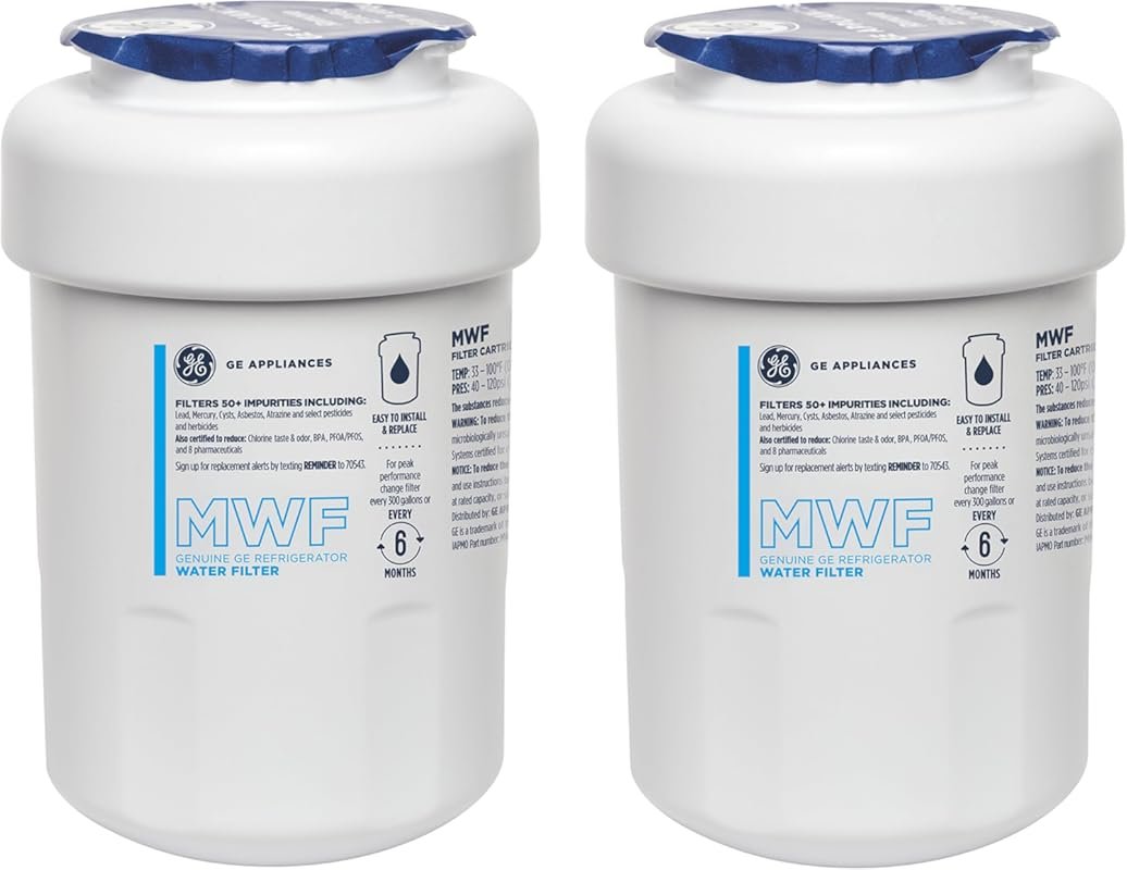 GE MWF™ Genuine Refrigerator Water Filter: Reduces Microplastics, PFOA