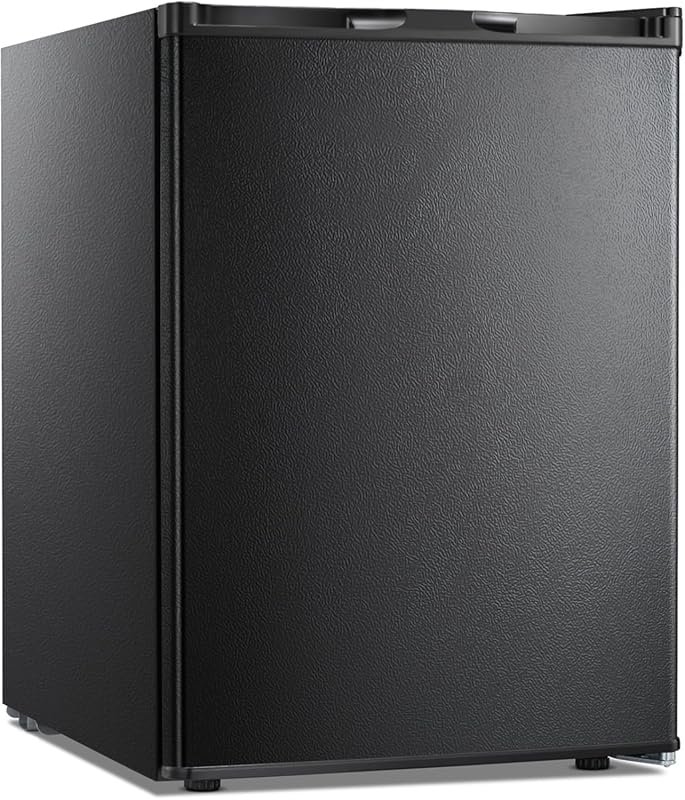 Kismile 2.1 Cu.ft Black Compact Upright Freezer: Reversible Door, Adju