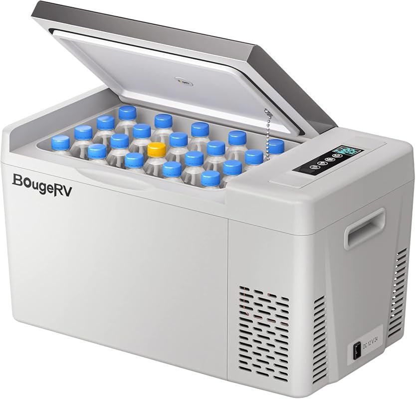 BougeRV 12V Portable Refrigerator Freezer: 23 Quart Compressor Coo