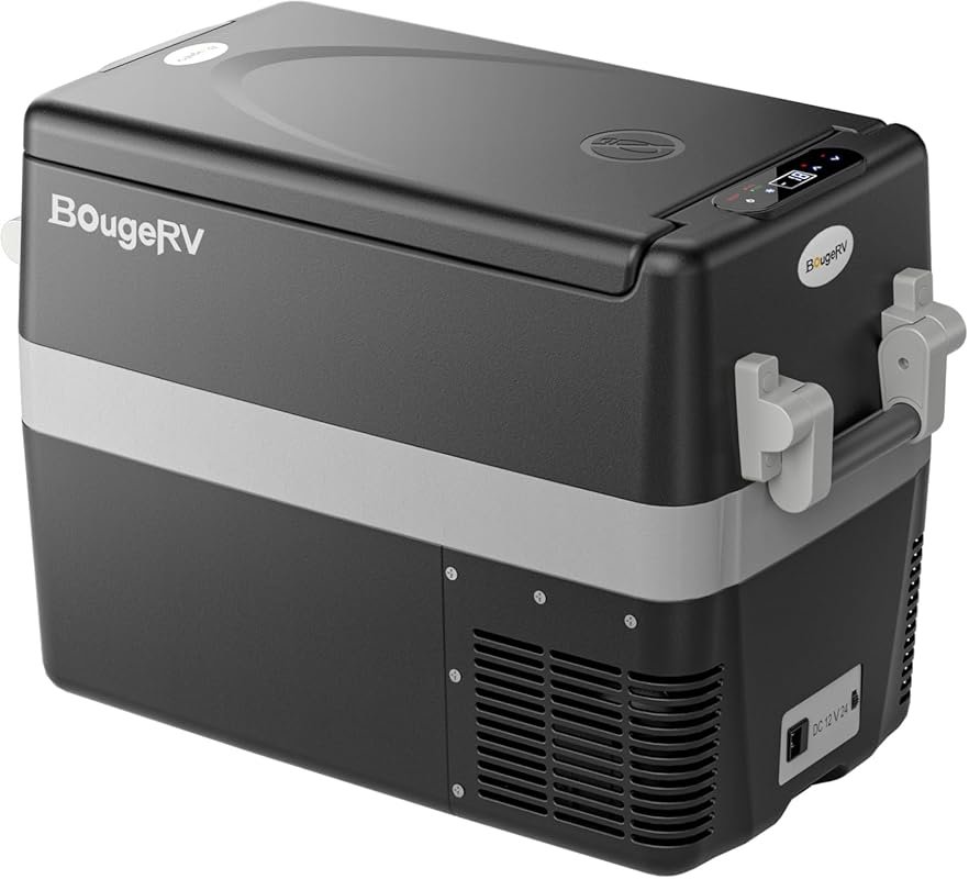 BougeRV 42 Quart Portable Electric Car Fridge Freezer: 12V Compressor