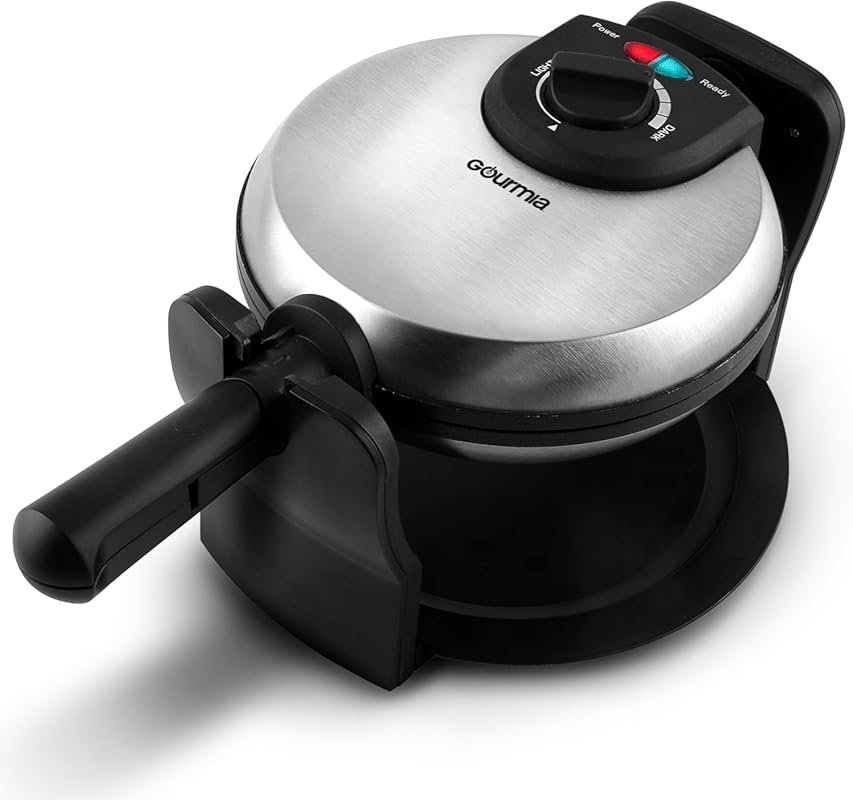 Gourmia Belgian Waffle Maker: Nonstick, Adjustable Browning, Cool Touc