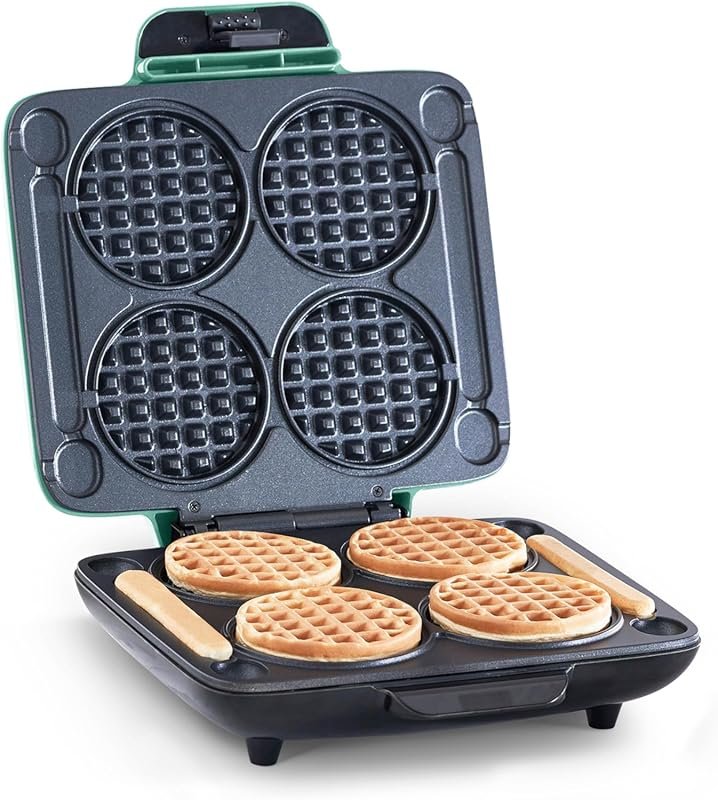 Dash Multi Mini Waffle Maker for Four Waffles - Nonstick Plates, Fast-