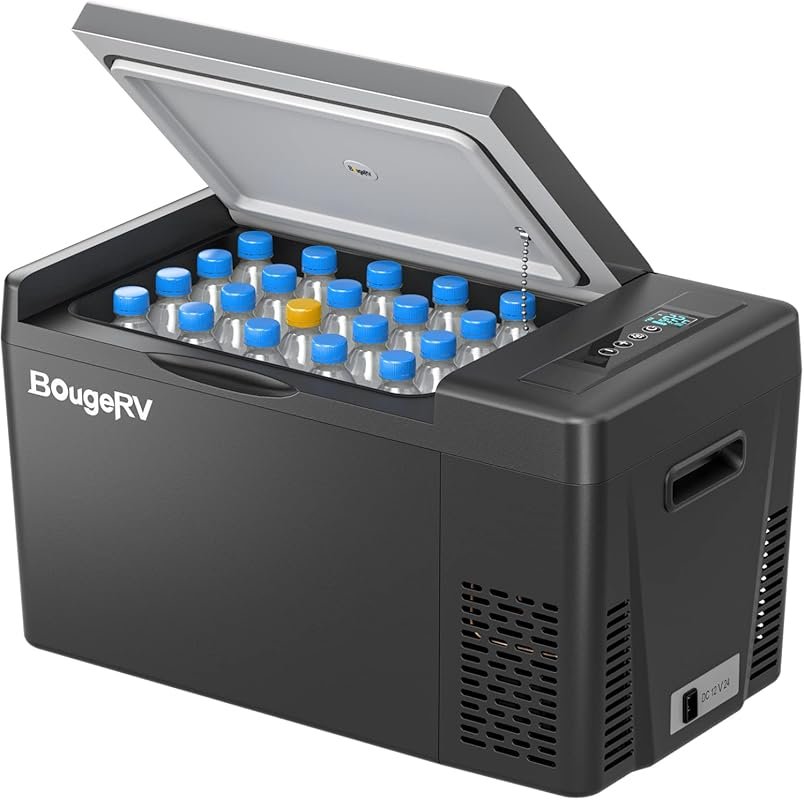 BougeRV 23 Quart Portable 12V Car Fridge Freezer: Ideal for Trucks, RV
