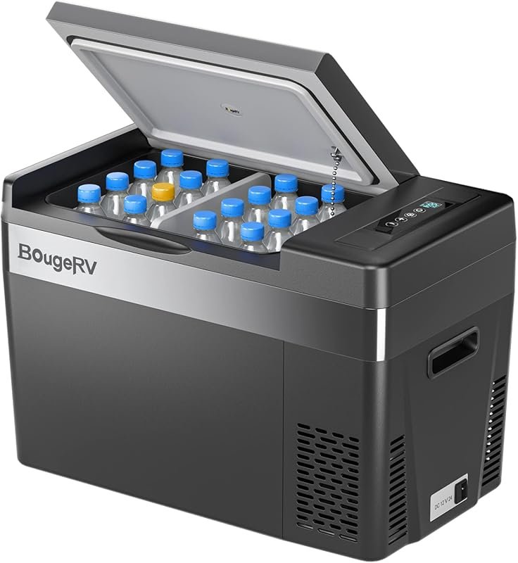 BougeRV 30 Quart Portable 12V Car Fridge Freezer: Compressor Cooler fo