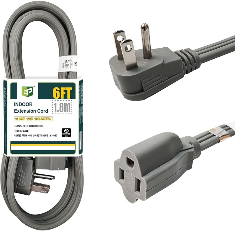 EP 6 Ft Heavy Duty Appliance Extension Cord, 14 Gauge 3 Prong Grounded