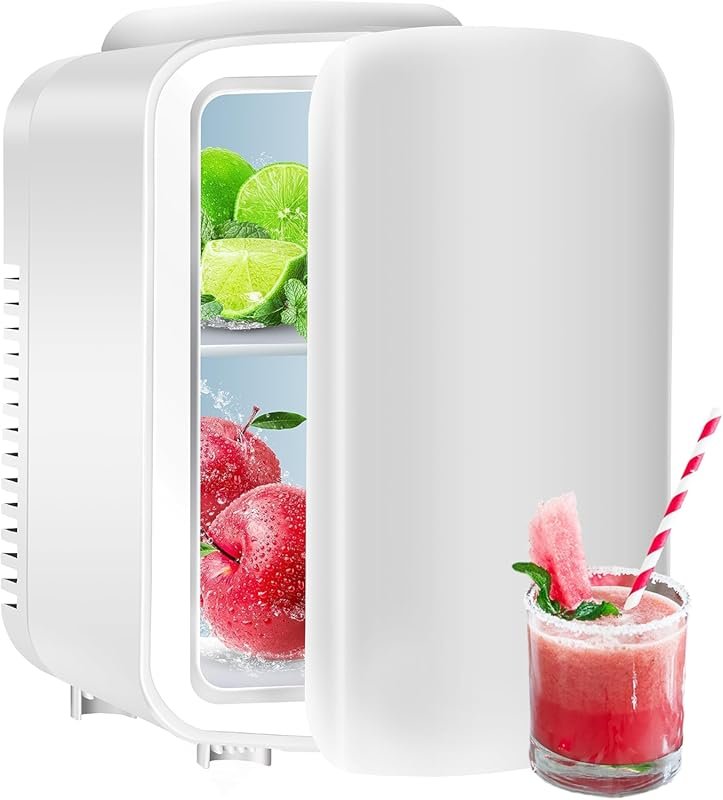 Simple Deluxe 4L Mini Fridge: Compact Cooler & Warmer for Skincare, Co
