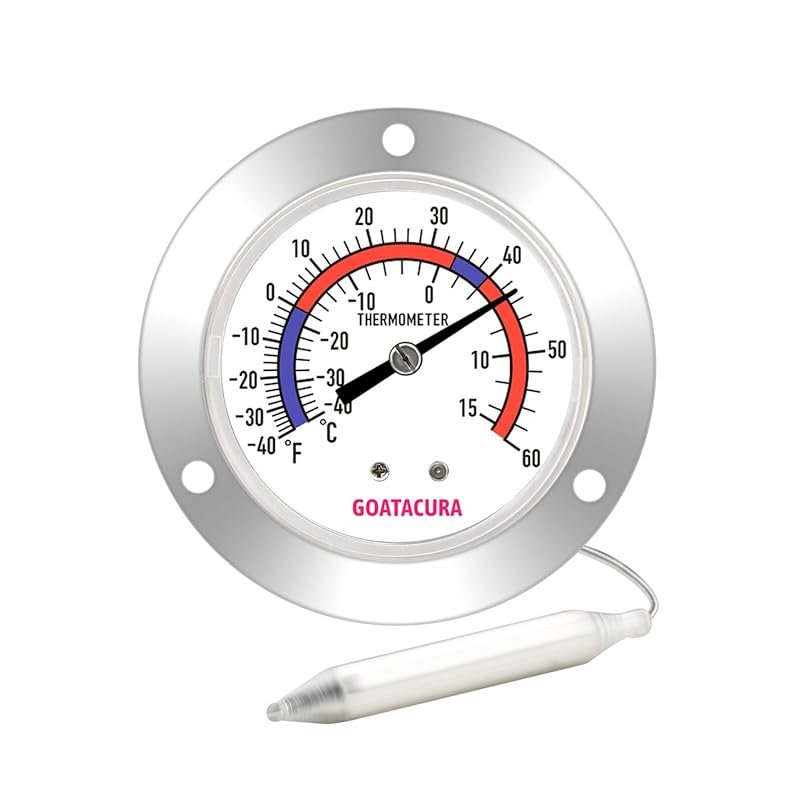 Stainless Steel Vapor Capillary Thermometer for Refrigeration, -40-60°