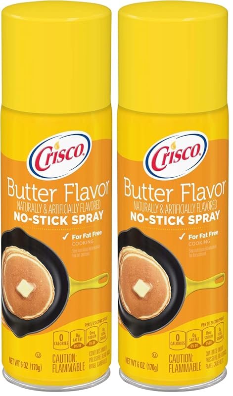 Crisco Butter Flavored No-Stick Cooking Spray for Delicious Baking and