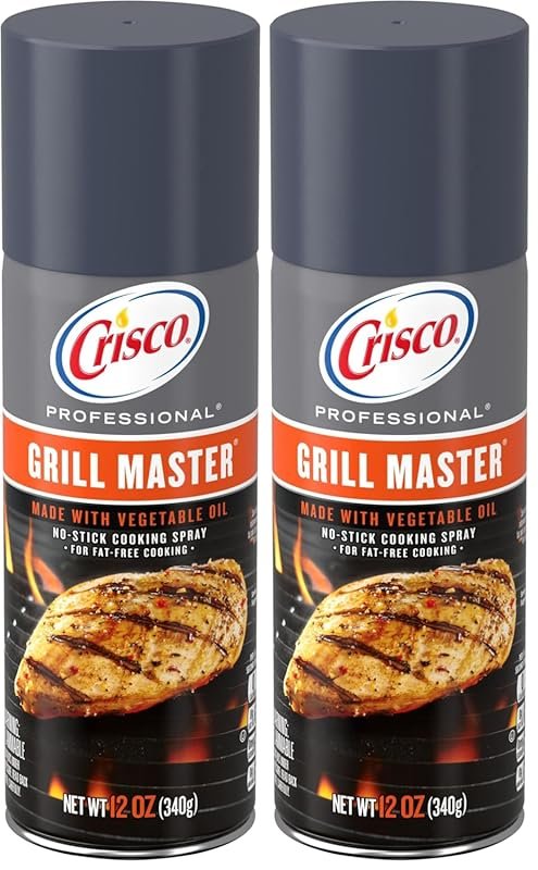Crisco Grill Master No-Stick Cooking Spray for High Heat Grilling & Co