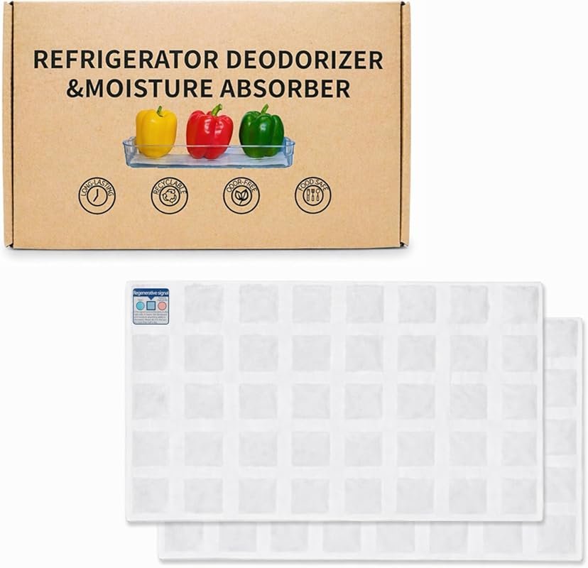 Rechargeable Fridge Deodorizer & Moisture Absorber: Unscented Odor Eli