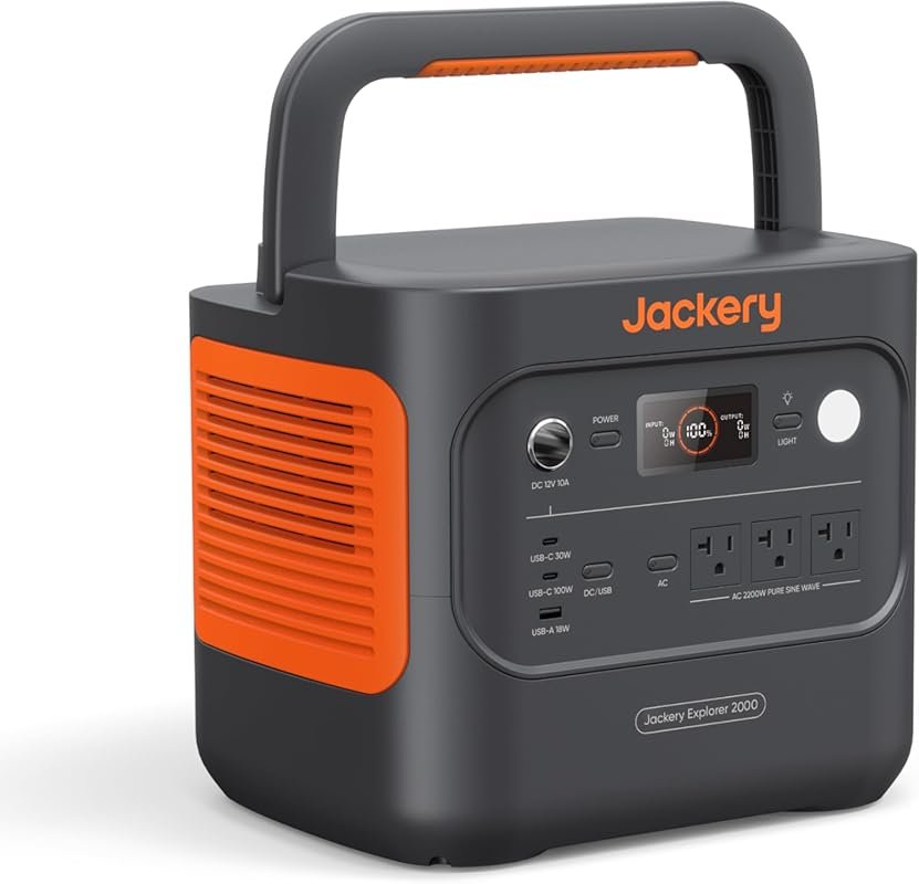 Jackery Explorer 2000 v2 Portable Power Station: 2042Wh LiFePO4 Batter