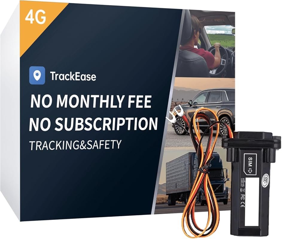 4G Wired GPS Tracker for Vehicles, Waterproof, No Monthly Fee