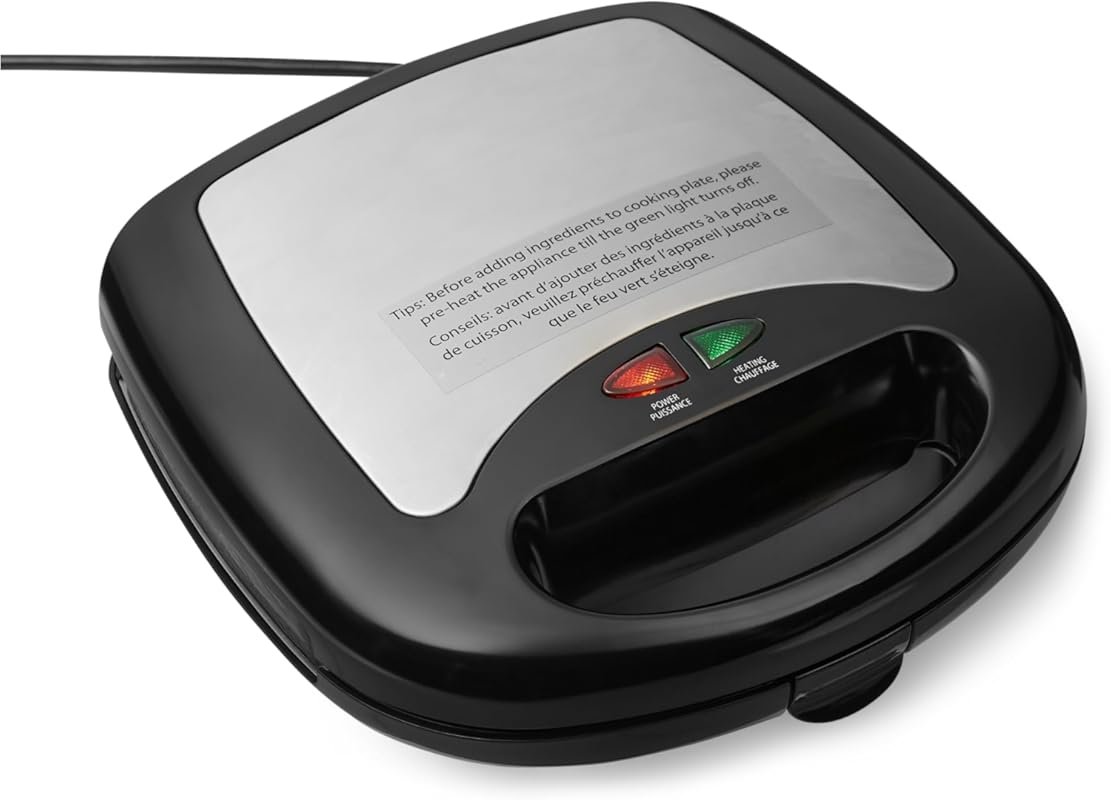 Amazon Basics 3-in-1 Sandwich Maker: Panini Press & Waffle Maker with 