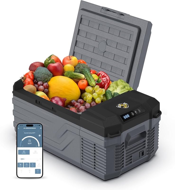 YELLOW JACKET 16 Quart Portable Car Refrigerator: 12V DC/AC, -4°F to 6