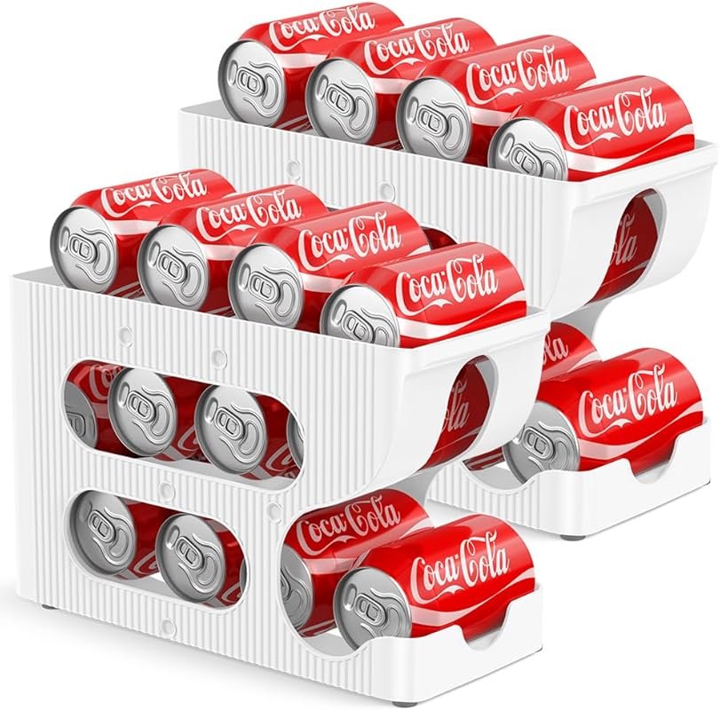 Sotfamily FIFO Soda Can Organizer & Dispenser for Pantry/Fridge - Hold