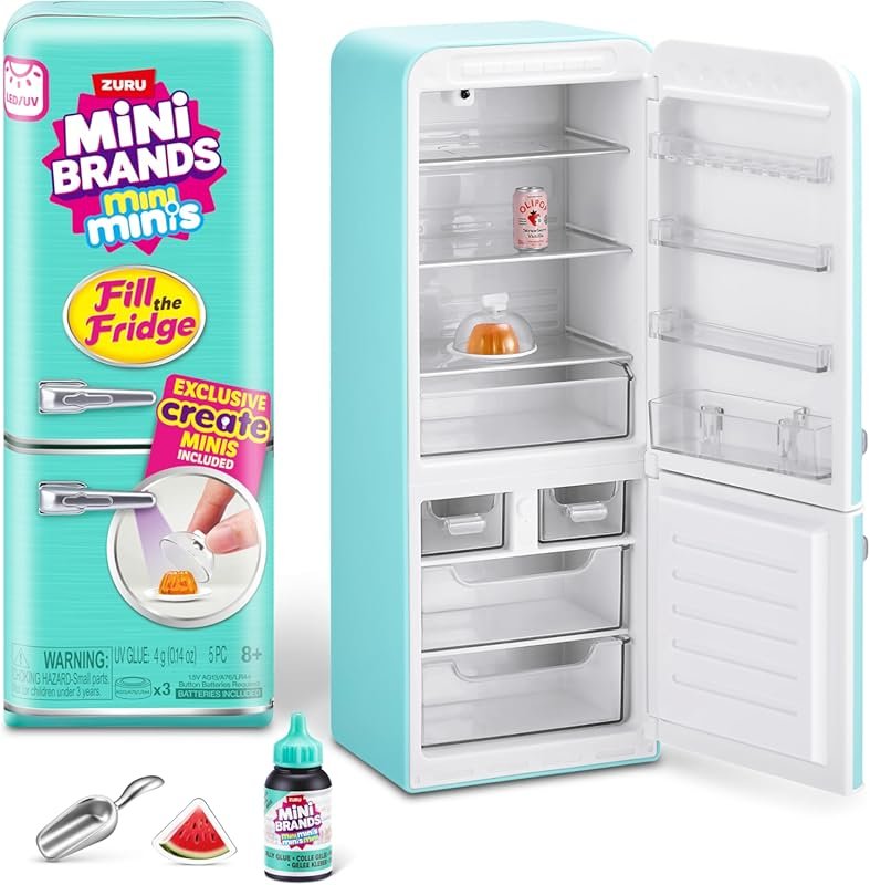 Mini Brands Fill The Fridge Playset with UV Light by ZURU
