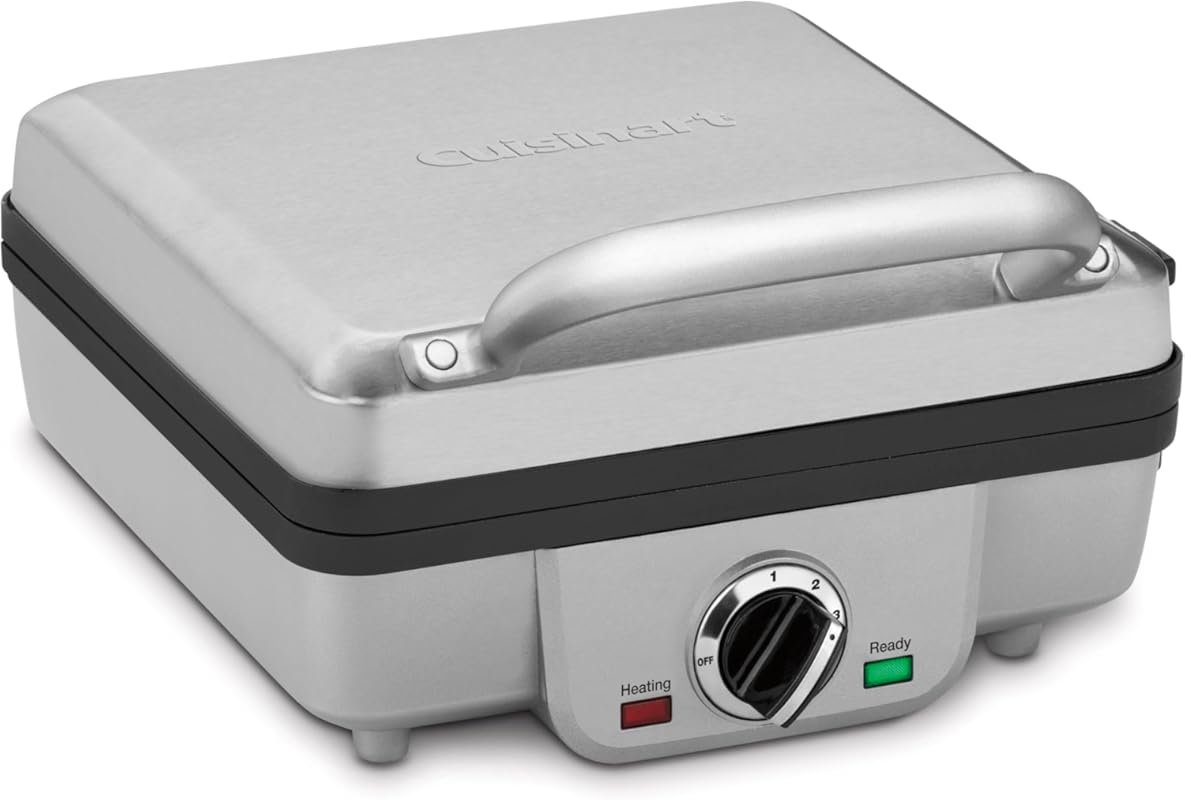 Cuisinart Belgian Waffle Maker with Pancake Plates and 6 Browning Leve