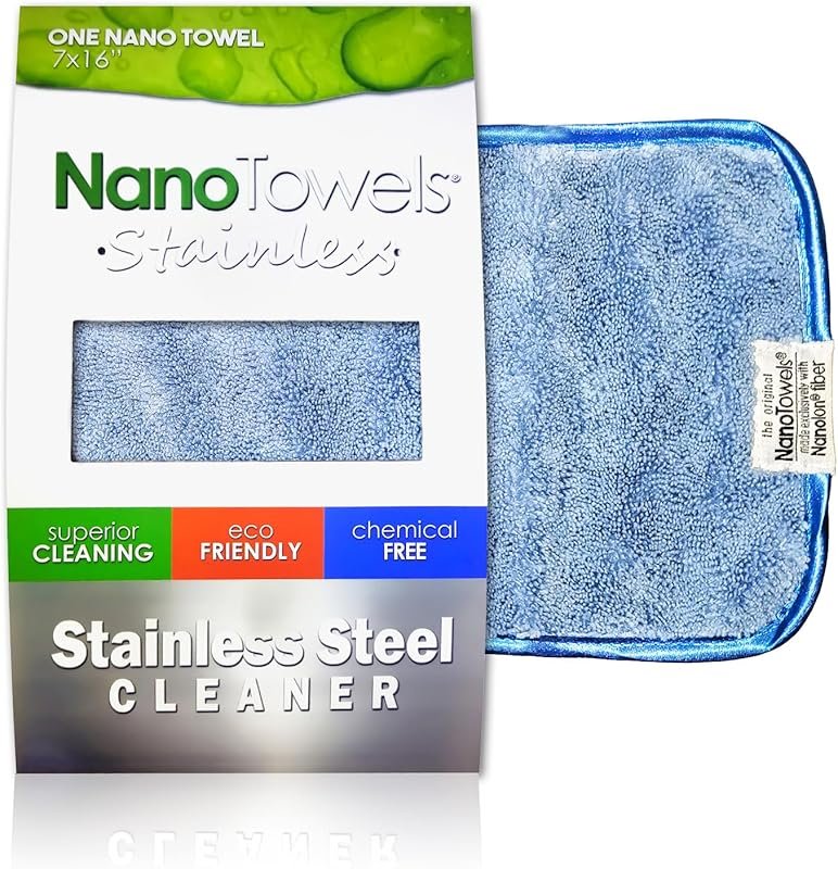 Nano Towels Chemical-Free Stainless Steel Cleaner Reusable Wipe Cloth