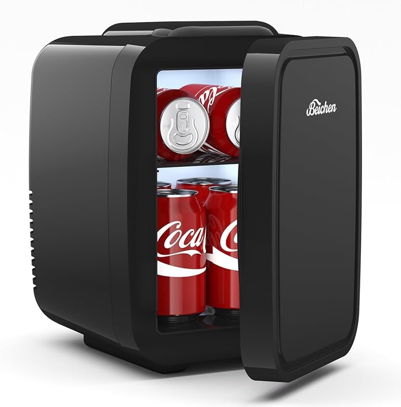 BEICHEN 4L Mini Fridge: Fast Cooling, Low Noise Portable Refrigerator 