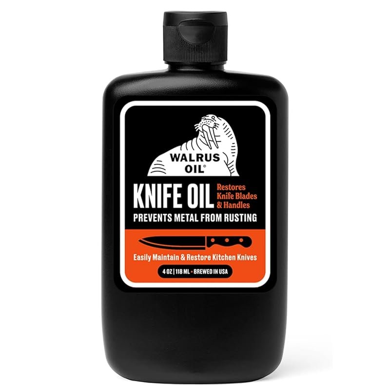 Walrus Oil for Knife Blades & Wooden Handles: 4 oz Bottle, 100% Natura