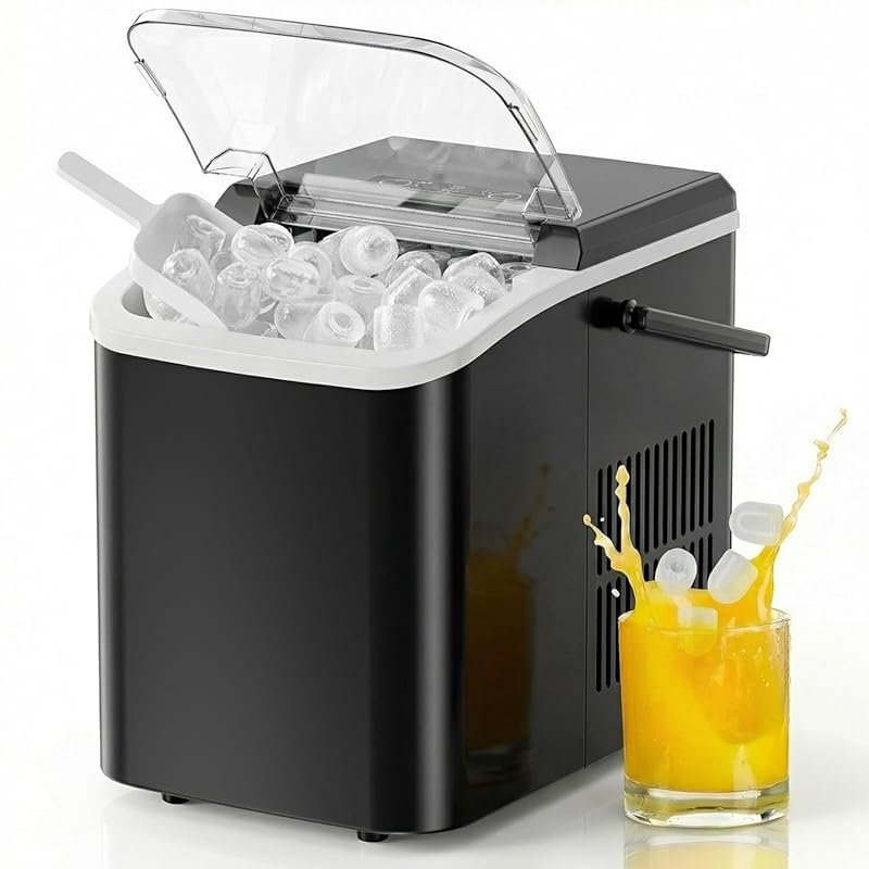 NEWBULIG Portable Countertop Ice Machine: 26lbs/24Hrs, Auto-Clean, Bul