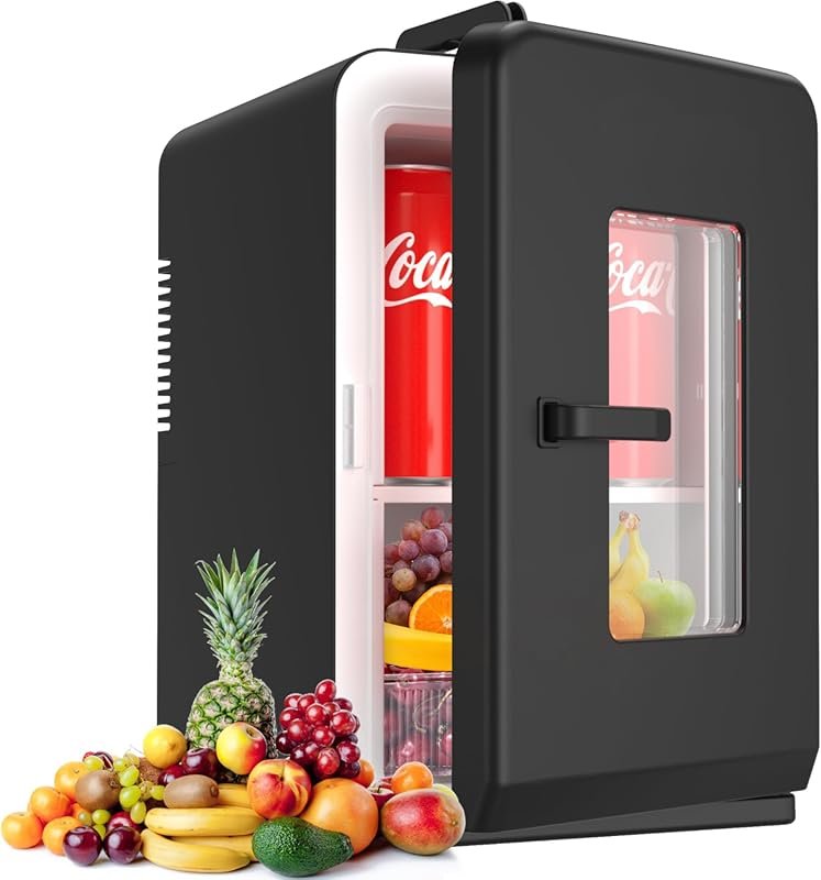 15L Mini Fridge: Portable 21-Can Thermoelectric Cooler & Warmer for Sk